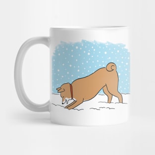 Shiba Inu Snow Holiday Mug